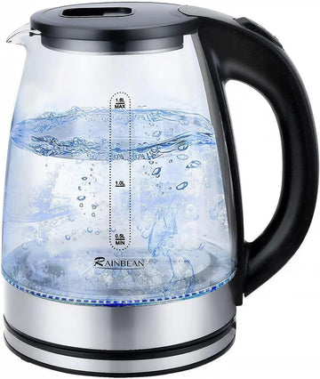 My Cook Ease Electric Kettle 1.8L – Glass Water Boiler with LED Light, Auto Shut-Off & Boil Dry Protection