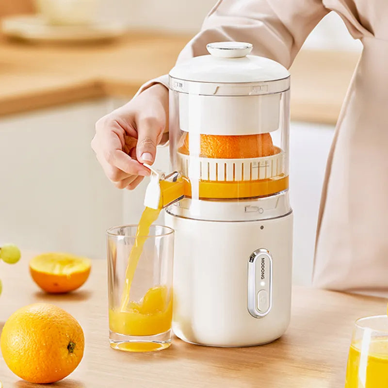 My Cook Ease Wireless Electric Juicer – USB Rechargeable Orange & Lemon Squeezer, Portable Mini Fruit Blender