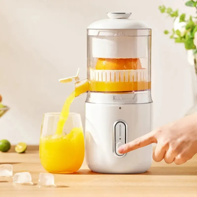 My Cook Ease Wireless Electric Juicer – USB Rechargeable Orange & Lemon Squeezer, Portable Mini Fruit Blender